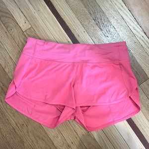 Lululemon hot pink running shorts